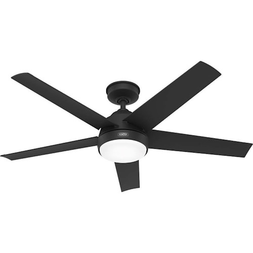 Hunter Fan 52" Skyflow Weathermax Ceiling Fan With LED Light, Matte Black