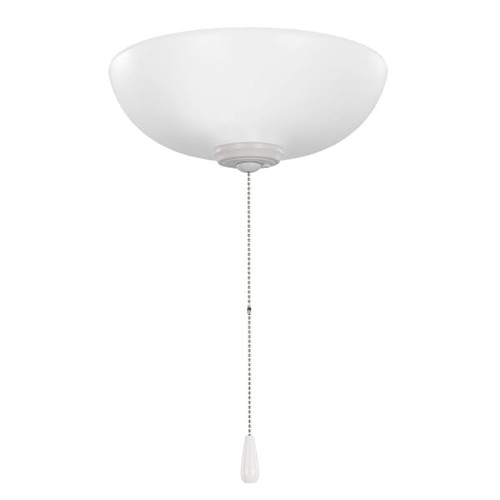 Seasons Universal 2-Light Shatter-Resistant Pull-Chain Ceiling Fan Bowl LED Light Kit In Matte White