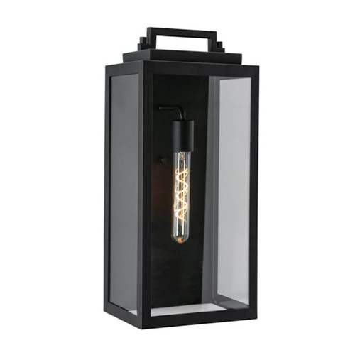 Afx Kansas 19" One-Light Medium Base Outdoor Wall Sconce, Black