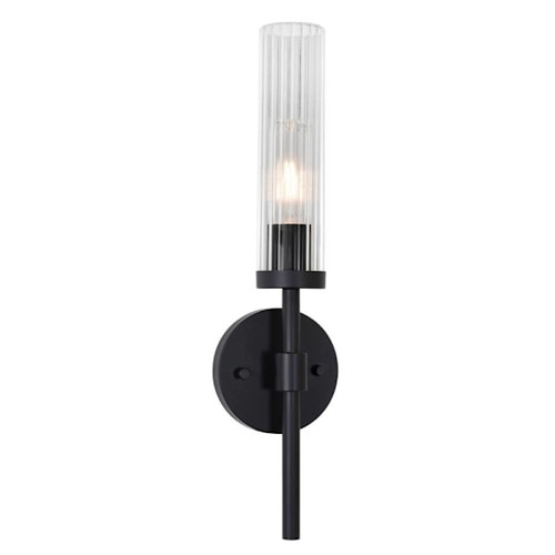 Afx Huntington 18" One-Light Medium Base Indoor Wall Sconce, Black