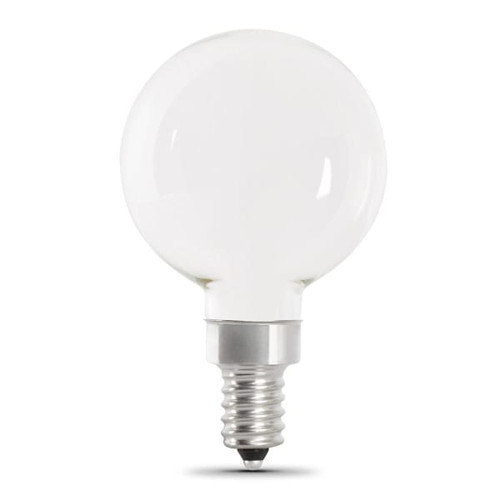 FEIT Electric G16-1/2 3.8 Watt Filament Led, E12, 3000k, White, Package Of 12