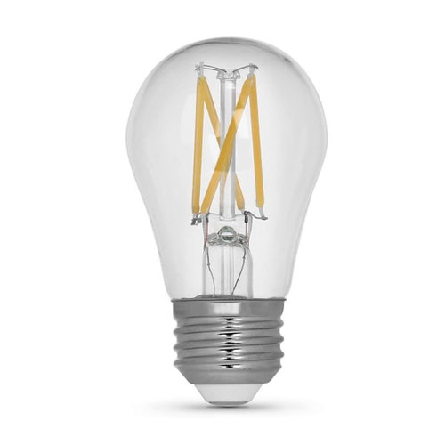 FEIT Electric A15 5 Watt Filament LED Bulb, E26, 5000k, Clear, Package Of 12