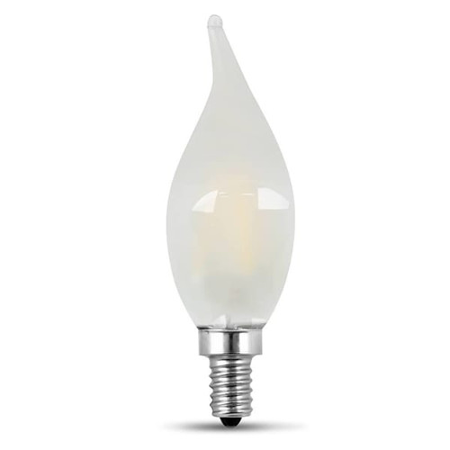 FEIT Electric Ba10 3.3 Watt Filament Flame Led, E12, 5000k, White, Package Of 12
