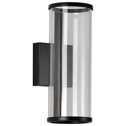 SATCO Vale 12" LED Sconce With Silk Screened Acrylic, Matte Black