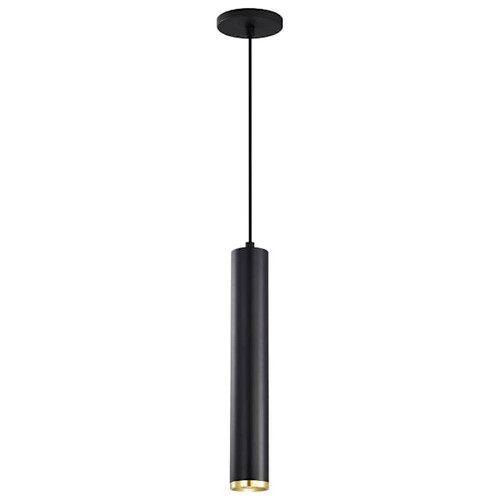 SATCO Century 16" LED Pendant, 36 Degree Beam Angle, Matte Black/Brushed Nickel