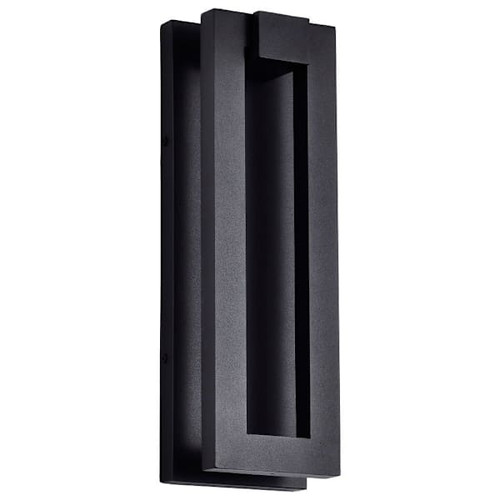 SATCO Crew 15" LED Outdoor Sconce, 3000k, 32 Watts, Sand Black