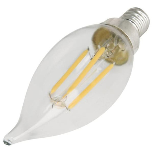 FEIT Ba10 3.3 Watt 2700k E12 Base Clear Filament Flame Tip LED Bulb (12-Pack)