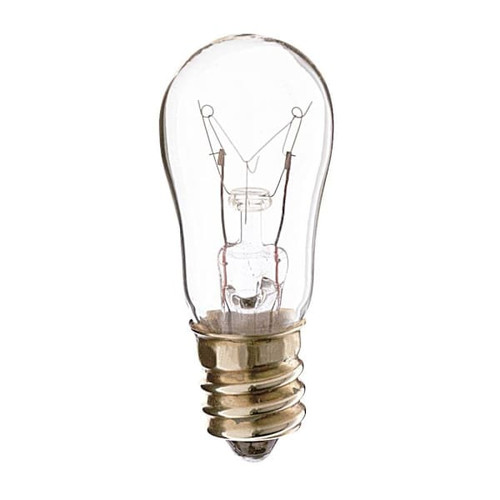 Satco 6 Watt S6 Incandescent Exit Bulb, Dimmable, Candelabra, Clear, Case Of 10