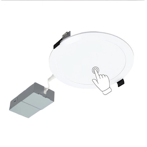 Halco 6" LED Push Lens Slim Downlight, Baffle Trim, Select Cct, 13 Watt