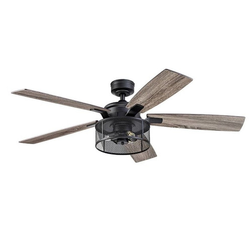 Honeywell Carnegie 52 Inch Matte Black Ceiling Fan