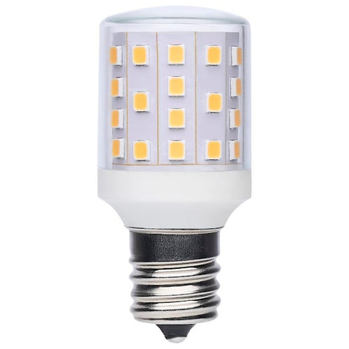 SATCO 3.5 W T14 LED Appliance Lamp, 3000k Cct, Clear, E17 Base, Dimmable, 120v
