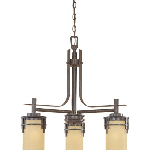 Designers Fountain Mission Ridge 3-Light Hanging Indoor Chandelier (Glass)