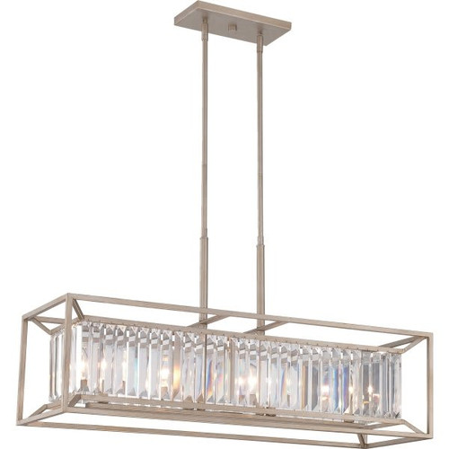 Designers Fountain Linares 4-Light Indoor Chandelier (Aged Platinum)