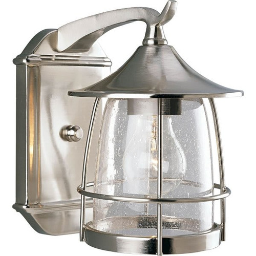 Progress Lighting Prairie 6.38 X 9.13 In. 1-Light Outdoor Lantern (Brushed Nickel)