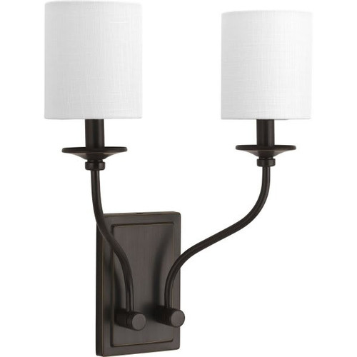 Progress Lighting Bonita 13.75 In. 2-Light Incandescent Wall Sconce (Antique Bronze)