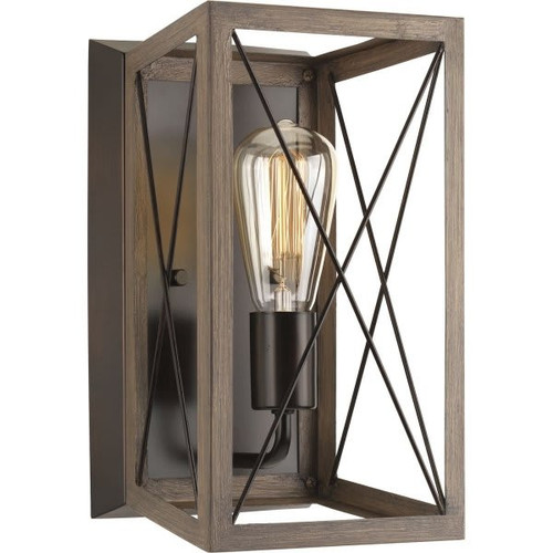 Progress Lighting Briarwood 7 In. 1-Light Incandescent Wall Sconce (Antique Bronze)