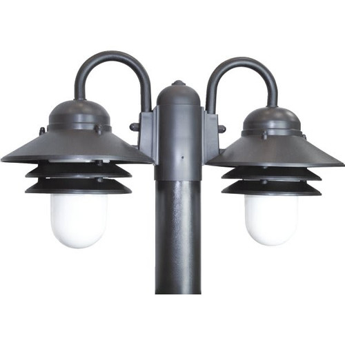 22 Watt Led Post-Top Lanterns Non-Corrosive Resin Acrylic Lens (Black)