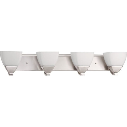 Progress Lighting Appeal 34 In. 4-Light Incandescent Bath Vanity Fixture (Brushed Nickel)