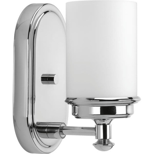 Progress Lighting Glide 5 In. 1-Light Incandescent Bath Vanity Fixture (Polished Chrome)