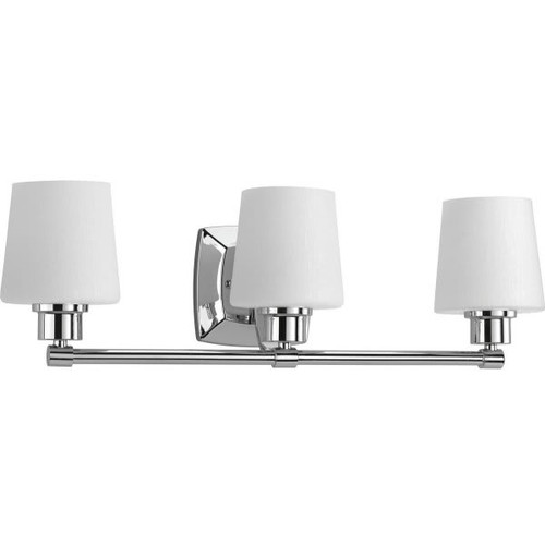 Progress Lighting Glance 24 In. 3-Light Incandescent Bath Vanity Fixture (Polished Chrome)