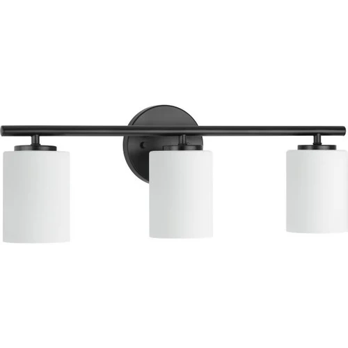 Progress Lighting Replay 22 In. 3-Light Incandescent Bath Vanity Fixture (Black)