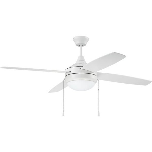 Craftmade Phaze 52 In. 4-Blade LED Ceiling Fan With Light (White)