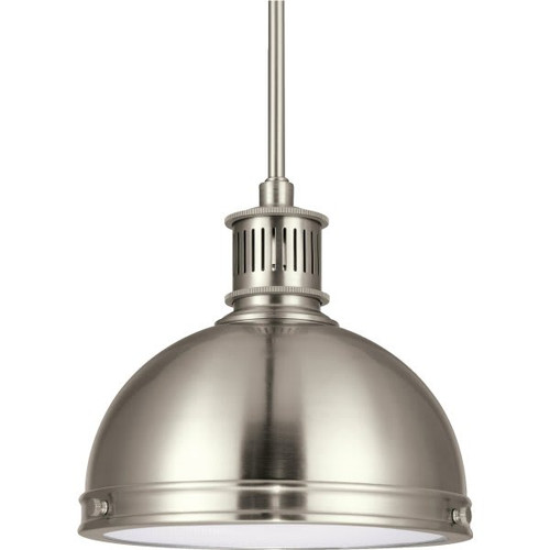 Generation Lighting Pratt Street Metal One Light Led Pendant Brushed Nickel