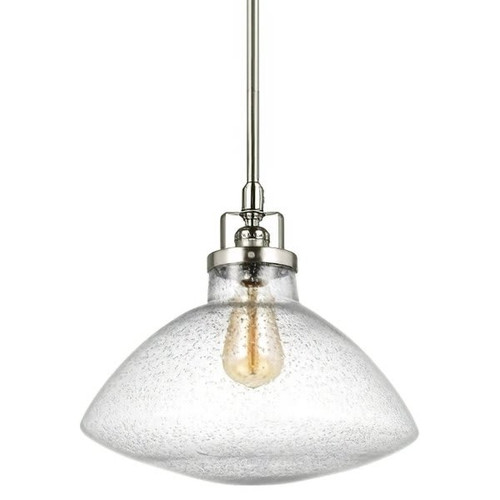 Generation Lighting Belton 13 In. 1-Light Pendant Fixture (Brushed Nickel)