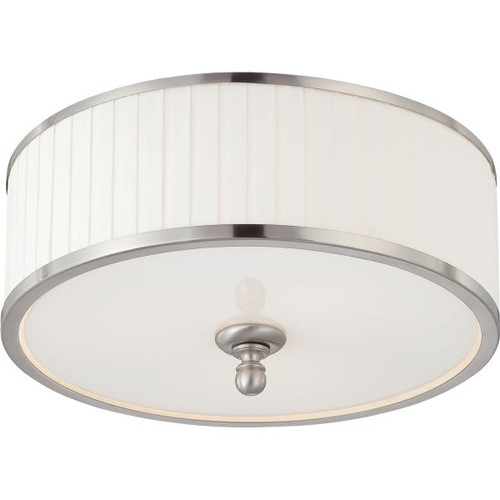 Satco Candice 3-Light Incandescent Flush Mount Light (Brushed Nickel)