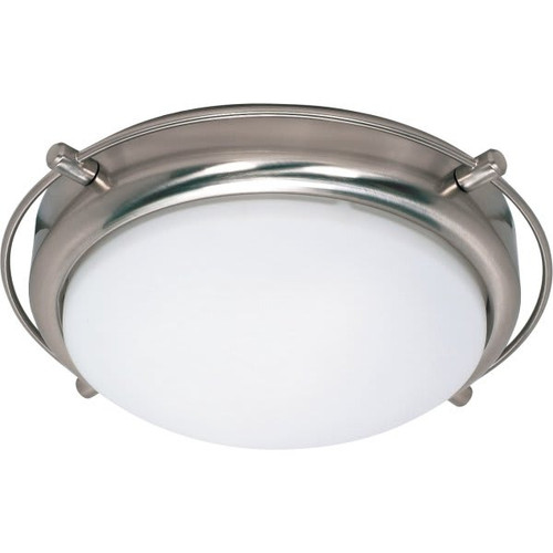 Satco Polaris 2-Light Incandescent Flush Mount Light