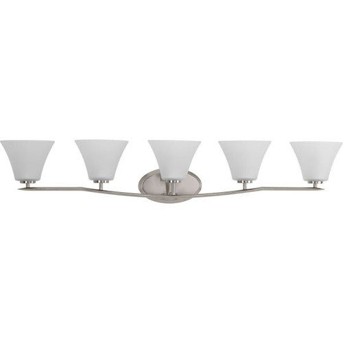 Progress Lighting Bravo 46.25 In. 5-Light Fluorescent Bath Vanity Fixture
