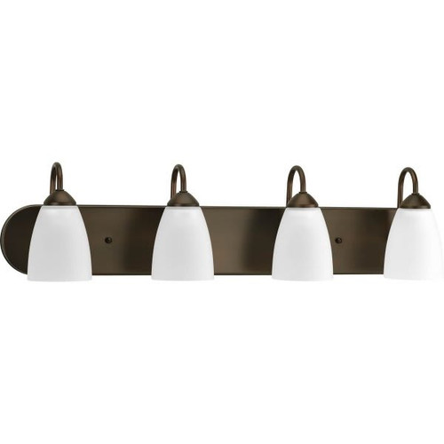 Progress Lighting Gather 30 In. 4-Light Incandescent Bath Vanity Fixture (Bronze)