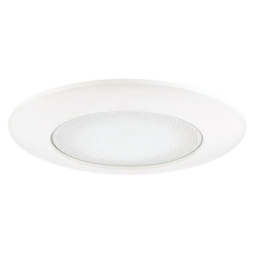 Generation Lighting Traditional White Recessed 6" Flat Glass Shower Trim, 8" X 4"