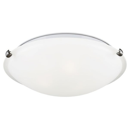Generation Lighting LED Brushed Nickel Clip Two Light Ceiling Flush Mount