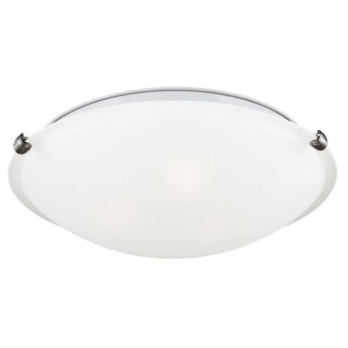 Generation Lighting Brushed Nickel Clip Three Light Ceiling Flush Mount