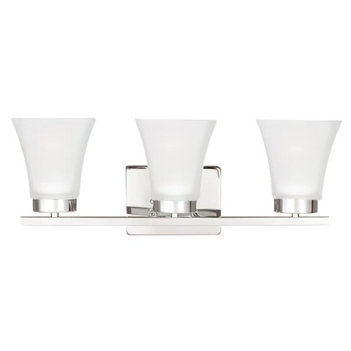 Generation Lighting Bayfield 9.5 Watts Three Light Bath Sconces Chrome