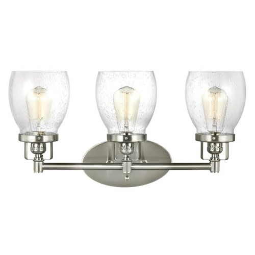 Generation Lighting Belton 60 Watts Three Light Bath Sconces Brushed Nickel