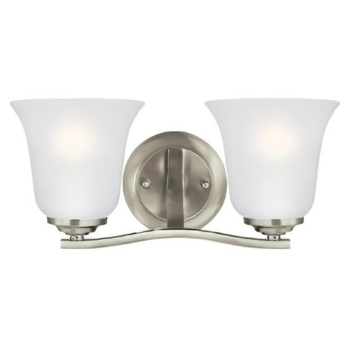 Generation Lighting Emmons 100 Watts Two Light Bath Sconces Brushed Nickel