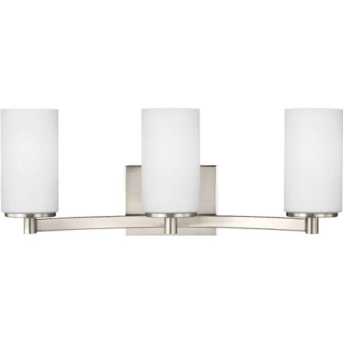 Generation Lighting Hettinger 9.5 Watts Three Light Bath Sconces Brushed Nickel