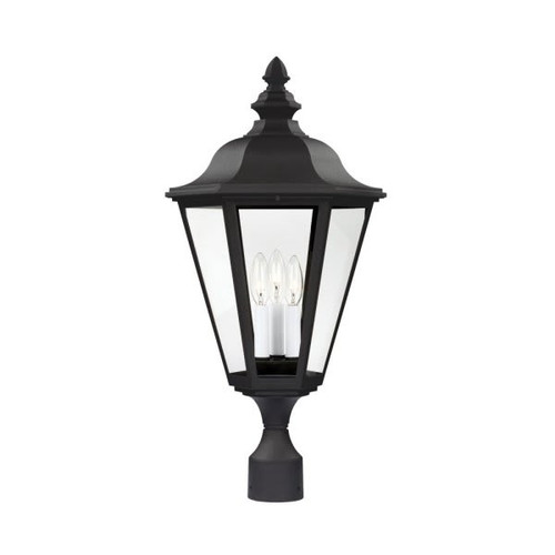 Generation Lighting Brentwood 13 X 25.75 In. 3-Light Outdoor Lantern (Black)