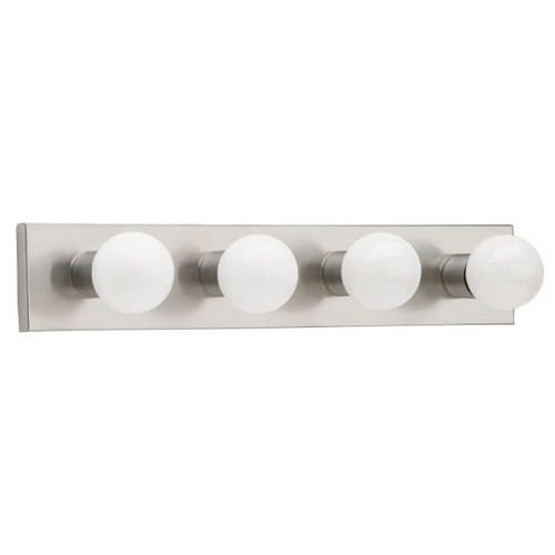 Sea Gull Lighting Center Stage 24 In. 4-Light Led Bath Vanity Fixture (Brushed Stainless)