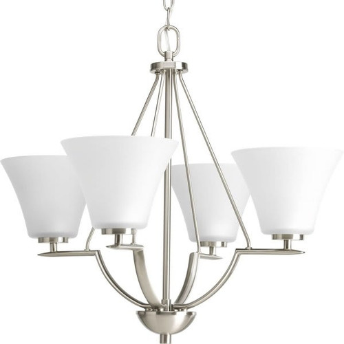 Progress Lighting Bravo 4-Light Hanging Indoor Chandelier (Glass)