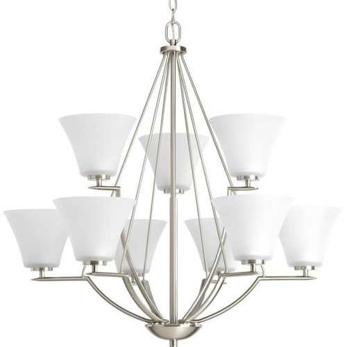 Progress Lighting Bravo 9-Light Hanging Indoor Chandelier (Glass)