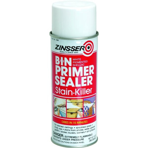Zinsser 13 Oz B-I-N Shellac-Based Primer Sealer Spray Flat White