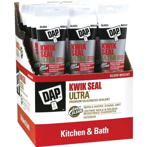 Dap 5.5 Oz Kwik Seal Ultra Premium Siliconized Sealant (Biscuit) (12-Count)