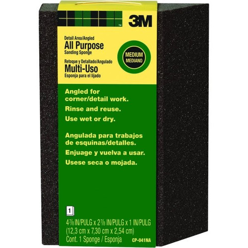 3m Cp041-12-Cc Medium Angled Sanding Sponge, Package Of 24