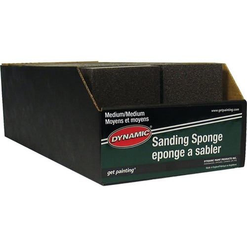 Dynamic Ag002608 Medium/Medium Sanding Sponge Display Box W/ Upc, Package Of 24