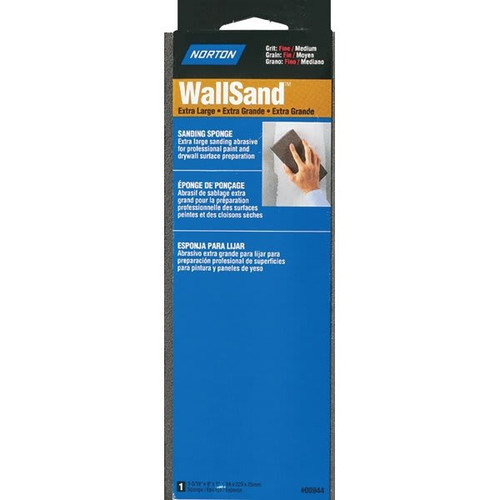 Norton 00944 3-5/16" X 9" X 1" Fine/Medium XL Wallsand Sponge, Package Of 24