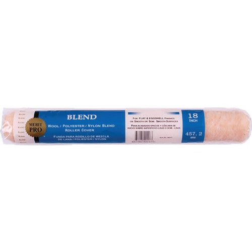 Merit Pro 00116 18" Blend 3/8" Nap Roller Cover, Case Of 12