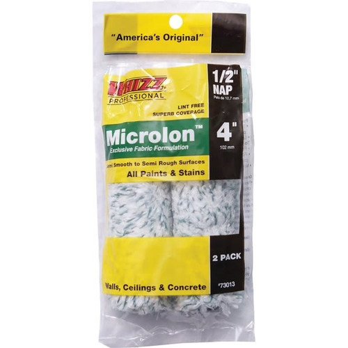 Whizz 73013 4" Microlon 1/2" Nap Mini Roller Cover, Case Of 20